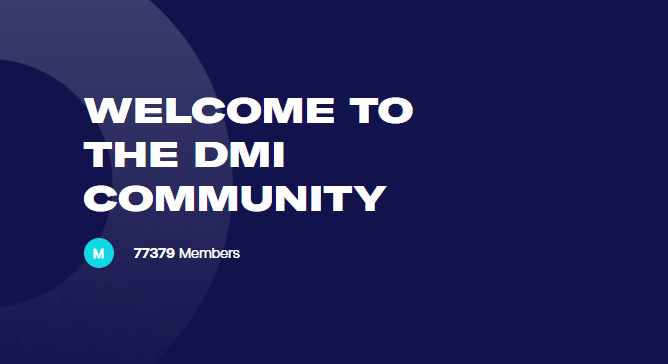 Screenshot од платформата на DMI, со вкупниот број а членови на платфомата